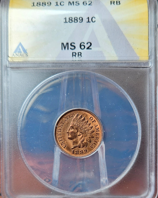 1889 1 Cent "Indian Head Cent" (MS62)