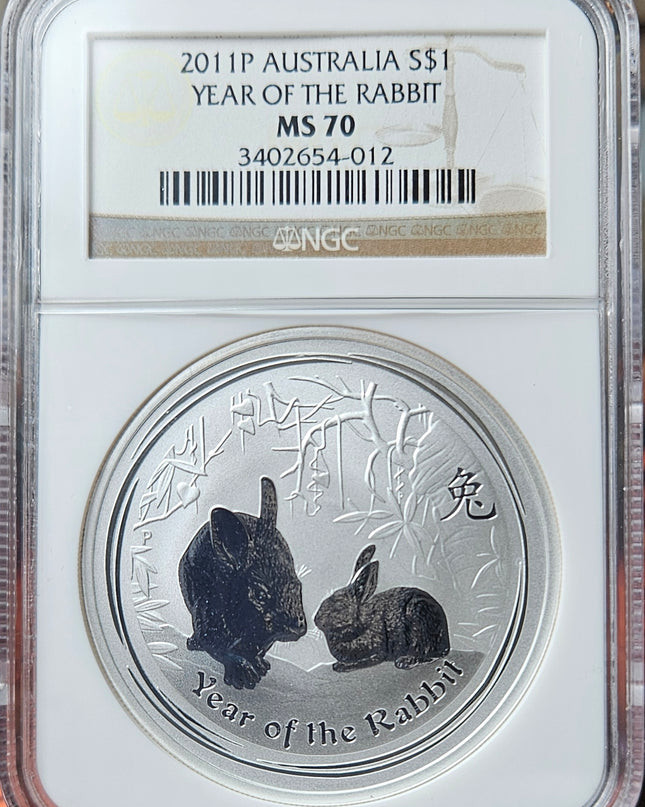 2011P AUSTRALIA YEAR OF THE RABBIT S$1 (MS70)