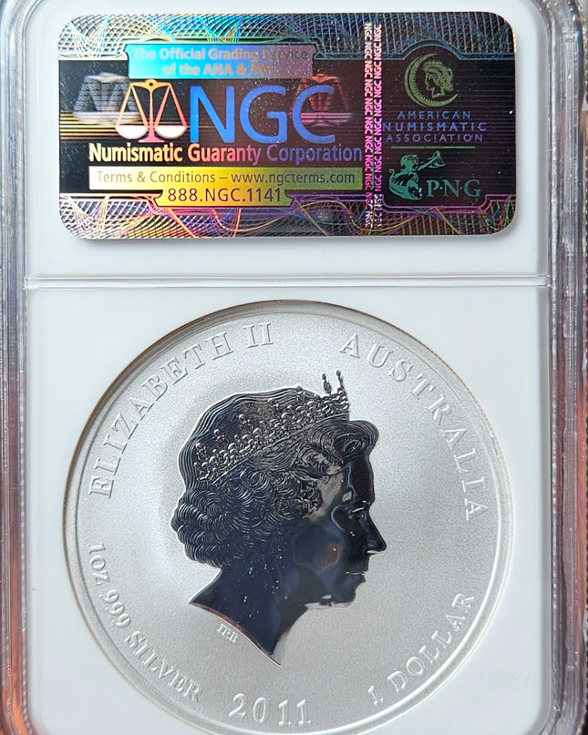 2011P AUSTRALIA YEAR OF THE RABBIT S$1 (MS70)