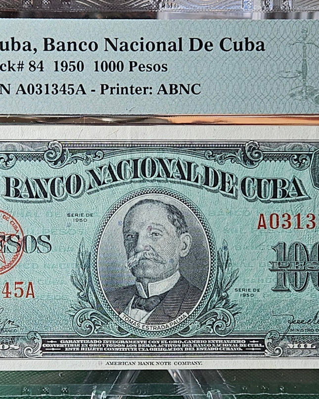1950 1000 Pesos Banco Nacional PMG 40
