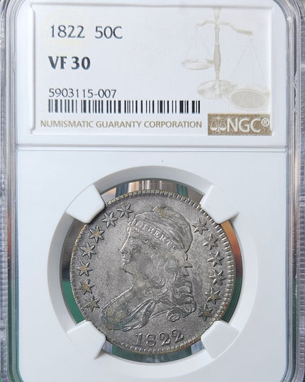 1822 Capped Bust Half Dollar (VF30)