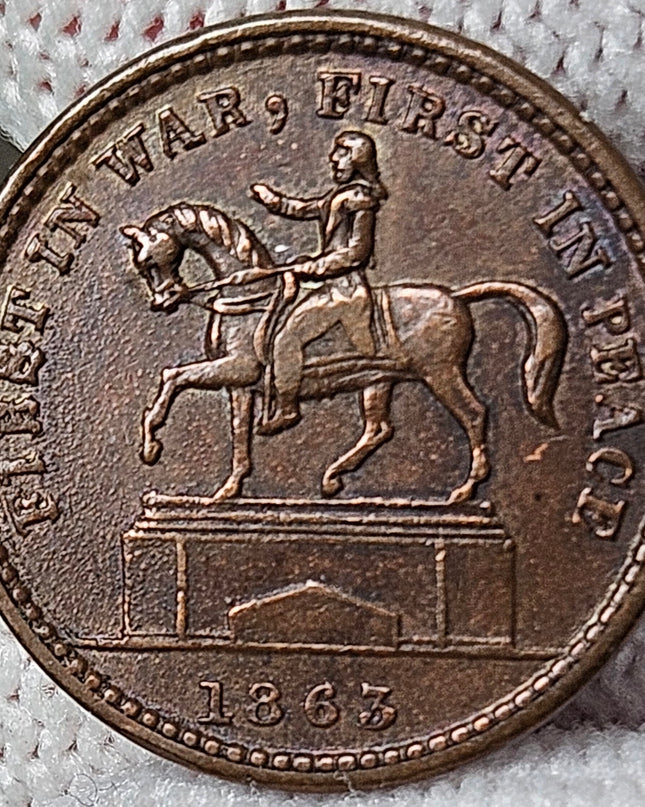 1863 Washington Civil War Token "First in War"