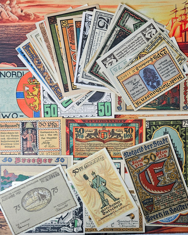 Lot Of 50 Notgeld Banknotes - Lote de 50 Billetes de Emergencia