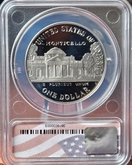 1993-S Thomas Jefferson Commemorative Dollar (PR70DCAM)