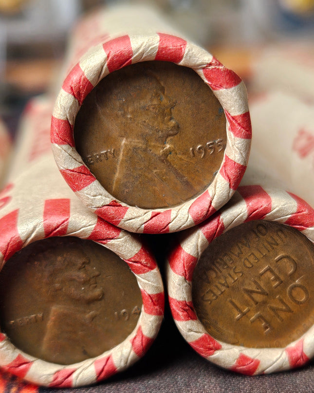 Rollo de 50 Centavos de Trigo (fecha/ceca aleatorias) Décadas de 1940 y 1950