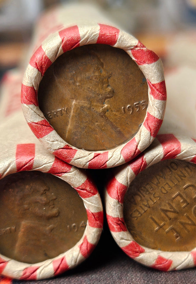 Rollo de 50 Centavos de Trigo (fecha/ceca aleatorias) Décadas de 1940 y 1950