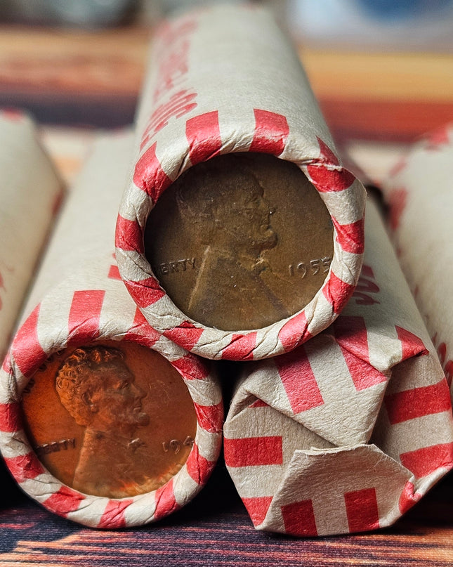 Rollo de 50 Centavos de Trigo (fecha/ceca aleatorias) Décadas de 1940 y 1950