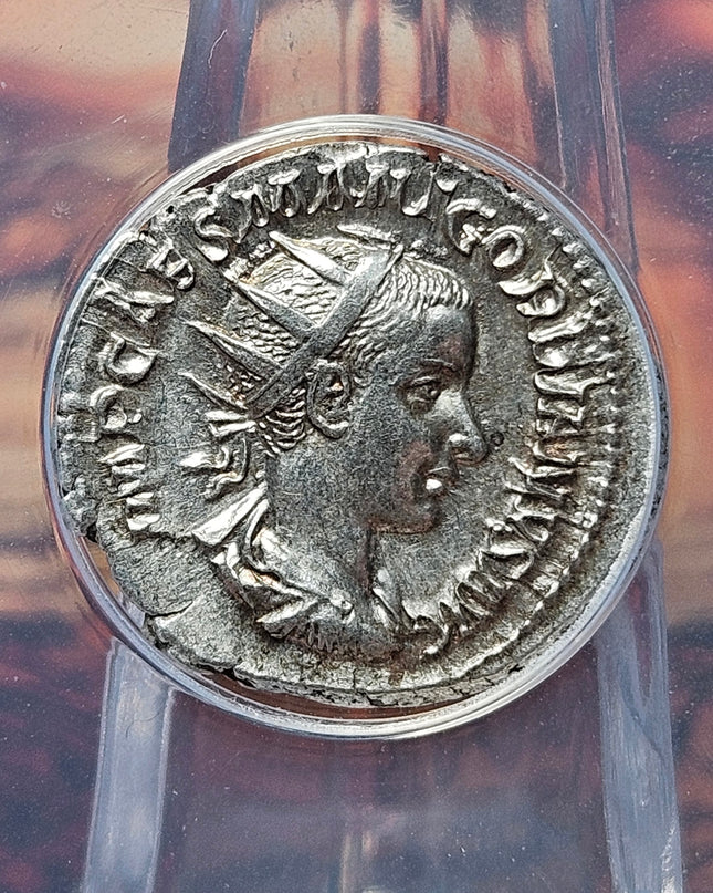 238-239 AD Gordian III AR Antoninianus Ancient Roman Coin AU53