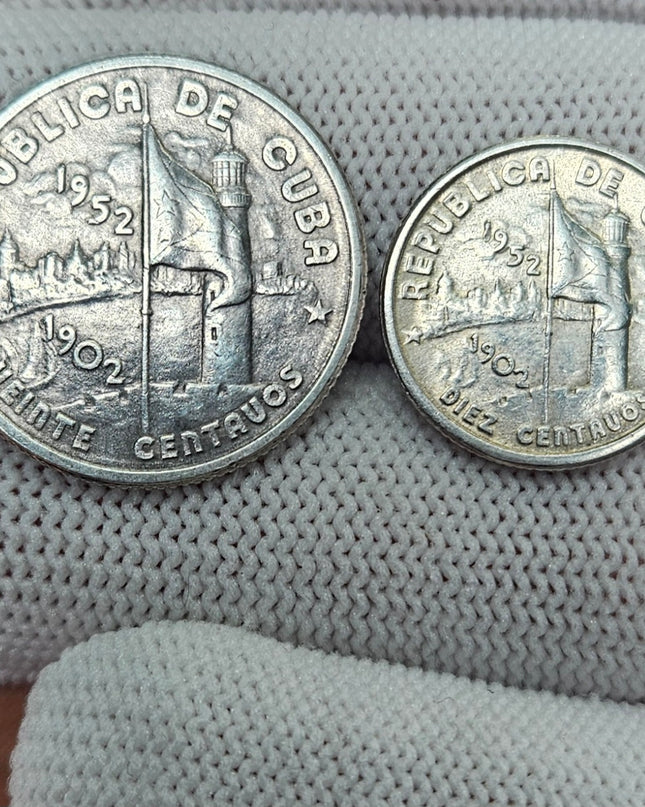 1952 Monedas de 10 y 20 Centavos