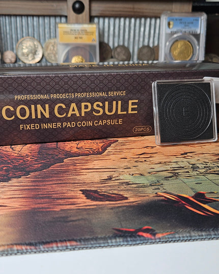 20 estuches acrílicos ajustables para monedas con esponjas (20 mm-40 mm)