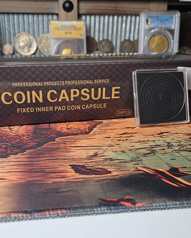20 estuches acrílicos ajustables para monedas con esponjas (20 mm-40 mm)