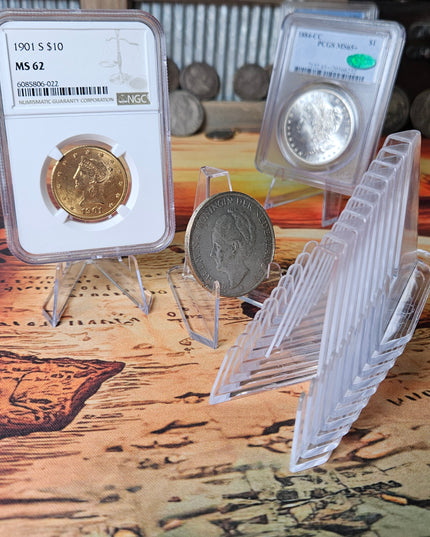 Soporte de monedas de acrílico (Cantidad: 10)