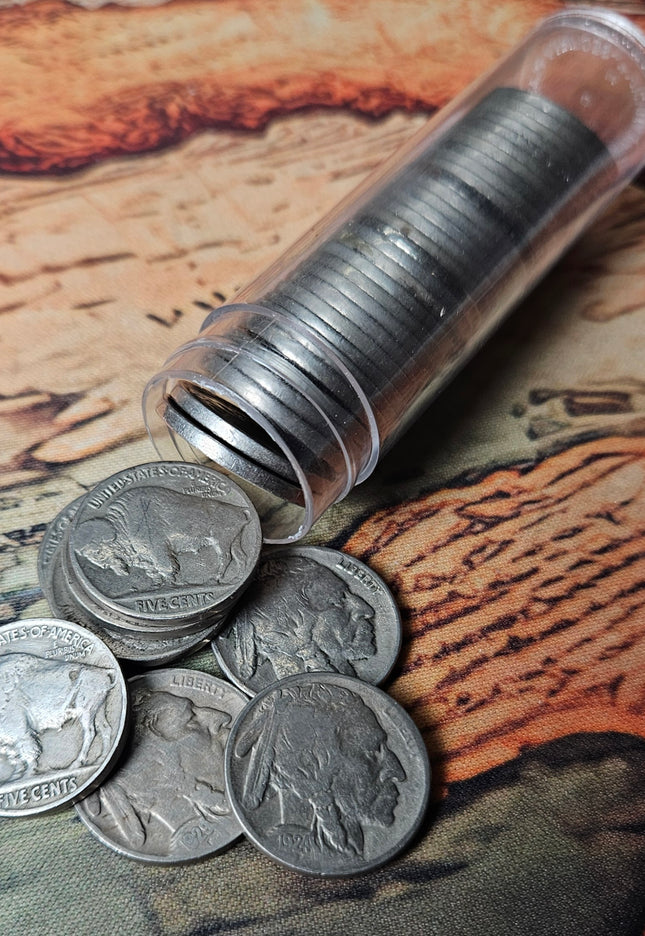 Rollo de 40 Monedas Buffalo Nickels - Fechas variadas