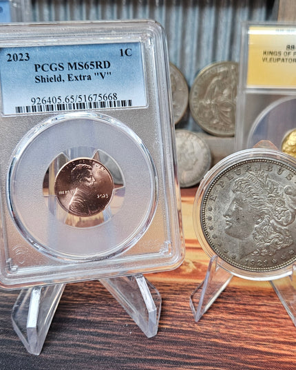 2023 Centavo "Extra V" MS65RD & 1921 Morgan