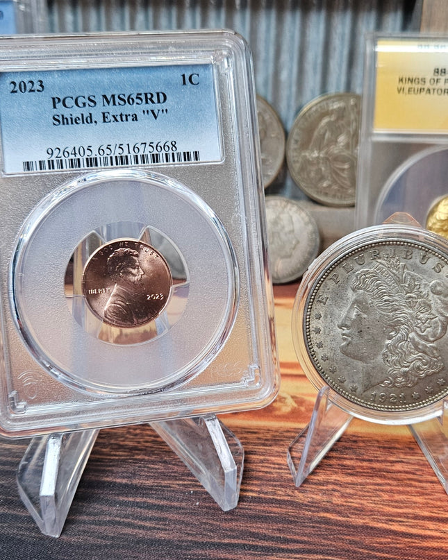 2023 Centavo "Extra V" MS65RD & 1921 Morgan