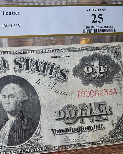 Fr.39 1917 $1 One Dollar Legal Tender Note PCGS 25.