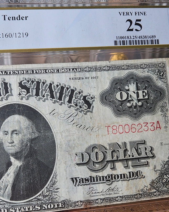 Fr.39 1917 $1 One Dollar Legal Tender Note PCGS 25.